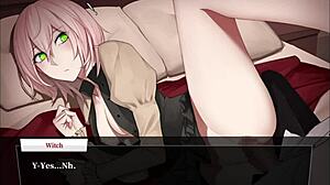 Petite witch with short hair tempts you into crossdressing before a steamy creampie h-scene