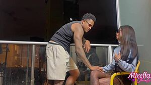 Neighbor craves balcony scene with porn star?