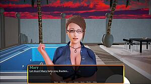 Step aunt offers tit fuck in 3D family scene