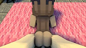 Pov sweet christmas evening with ex girlfriend in minecraft animation