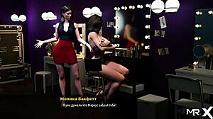 fashionbusiness game exposes naked ass at work in 3d cartoon hentai style