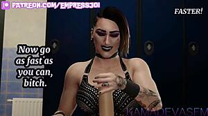 hentai joi where i obey the goth mommy in fishnets and cum to her femdom humiliation with pov boobs and jerk off instructions