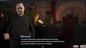 Gömbölyű csaj szexi ruhában csábít nagy cicikkel és szerepjátékkal, mielőtt leszopja a farkat 3D vizuális novellában