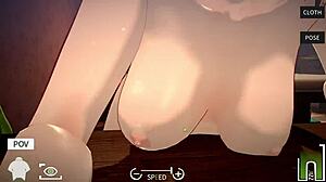 Ogro gives massage then bangs hot blonde anime chick.