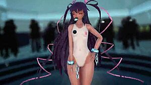 Kuromaru performs detailed dancing moves with mona and yukikaze lamb in 3d rule 34 animation