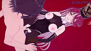 Marine and Sora kimono creampie