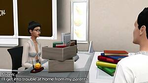 Damn, Young Teacher's Bukkake with Monster Cock Alien on Teen 18+!