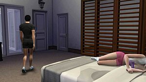 Asian trans gets pounded by teen 18+ with huge cock in futa Sims 4 MU S00E09. Wild stuff!
