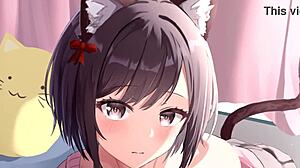 Shinonome Ena gives light femdom jerk off instructions in game. Do you follow her commands?