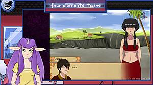 Avatar Last Airbender Four Elements Trainer Pt 31 - Beach Blowjob with Big Tits