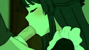 このアニメ娘の口でフェラ楽しむのが好き