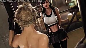 Burning HMVPMV Mix with Tifa Lockhart and Lara Croft in 3D Double Penetration Action