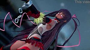 Kuromaru performs detailed dancing moves with mona and yukikaze lamb in 3d rule 34 animation