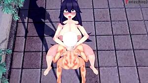 Public sex life with big tits and monster cock in game