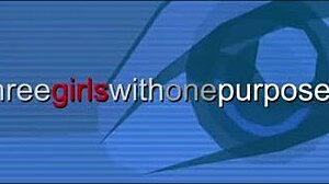 Redhead and blonde share blowjob in threesome animation