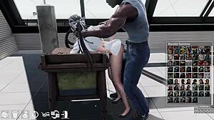 ББВ мачеха кончает на монстр-член