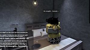 yo this cute roblox catgirl with her big ass finally gave in after days of teasing, rule 34 style