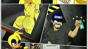Hei, katso tätä villiä porno hentaita seksikkäiden pahisten kanssa Five Nights at Freddys pelistä