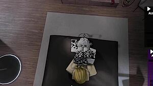 Fucking HOT COW BITCH Takes BIG BLACK MONSTER COCK with Cum