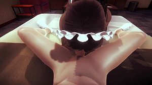 Hentai Uncensored Monica Maid Cleans Pussy Then Gives Blowjob Creampie In Hotel Room Game