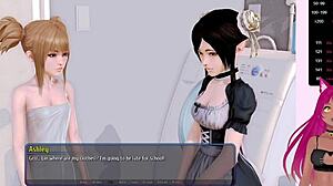 i'm hooked on harem hotel part 3 with vtuber lewdneko. elf maid's cute feet in bdsm play!