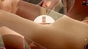 the cute redhead gets her pussy penetrated by a big cock in missionary style. her big tits bounce as she moans.