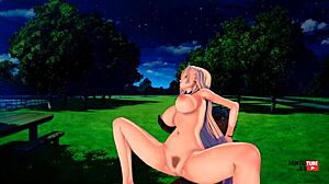 Marin Kitagawaが公園でアナルファックと中出しされる3D変態ビデオ