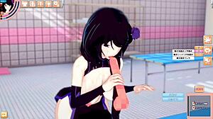 Whoa, this Disney Resident Evil crossover has Elsa giving intense blowjob and handjob in 3D anime hentai! 😏🍆