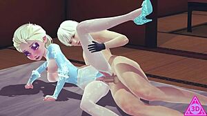 Koikatsu Elsa Frozen Has Sex Blowjob Handjob Cumshot Uncensored