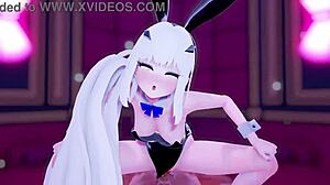 Melusine bunny in 3d cartoon anime