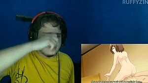 Watching the animation where boobs bounce in episode 01.