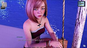 subtle hints of big tits in sunshine love game episode
