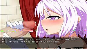 Heroine In Tales Of The Sacred Sword Hero 5 Moans As Big Cock Cums On Her Tits And Ass