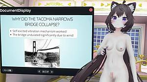 oh man, i'm this naked vtuber diving into why the tacoma narrows bridge collapsed with that wild pendulum amplitude in the wind
