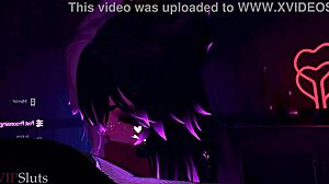 Cyberpunk vixen in big ass blowjob and cowgirl riding dominates sneaky burglar thief with femdom control. She devours him fully in animation.