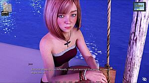 subtle hints of big tits in sunshine love game episode