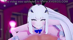 Melusine bunny in 3d cartoon anime