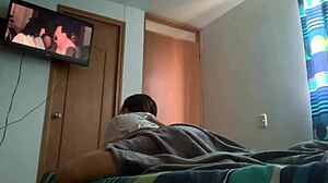 watching the new chespirito series with my stepsister, and she's such a slut licking pussy and getting doggystyle