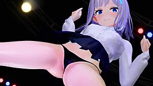 I feel excited watching bass knight sunaookami shiroko dance in this 3d anime animation
