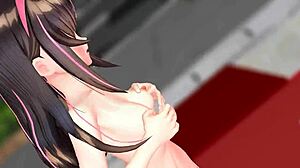 Kizuna Ai Teases With Slow Strip Moves In Hentai Dance Scene Luvoratorrrrry