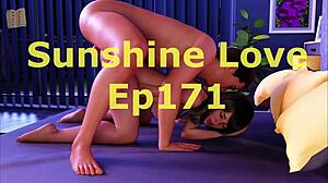 subtle hints of big tits in sunshine love game episode