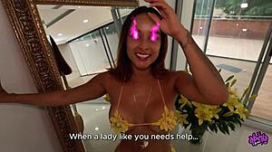 latina teen slut seduces delivery guy into rough outdoor pounding