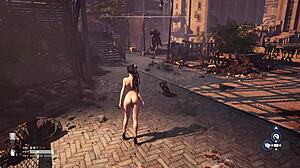 stellar blade nude mod playthrough part 12 shows curvy character in sexy outfit during game