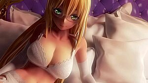 BLONDÝNKA V BÍLÉM SPODNÍM PRÁDLE CUCA A JEZDI TVRDĚ!