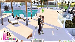 The Sims 4 animation with big tits and intense fucking