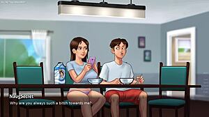 Hot Stepmom Caught Sucking Monster Cock Under The Table.
