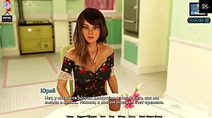 ビーチで下着姿のビッグティッツレッドヘッド！サンシャインラブゲームプレイ！