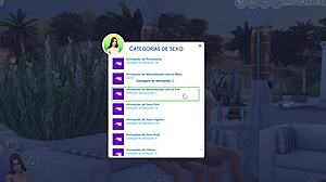 A animação do Sims 4 com peitos grandes e foda intensa
