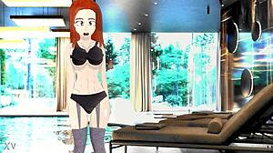 Amouranth animaatio erilaisissa asennoissa