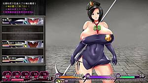 Karryns prison day21 to day22 features big tits blowjob and handjob action in hentai game